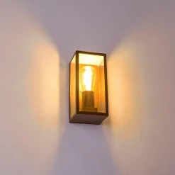 Lampes Vintages & Rétros-hofstein Applique murale d'extérieur Hakkas Brun, 1 lumière