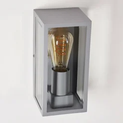 Lampes Vintages & Rétros-hofstein Applique murale d'extérieur Hakkas Argenté, 1 lumière