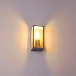 Lampes Vintages & Rétros-hofstein Applique murale d'extérieur Hakkas Argenté, 1 lumière