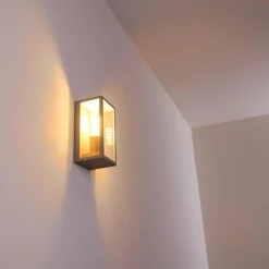 Lampes Vintages & Rétros-hofstein Applique murale d'extérieur Hakkas Argenté, 1 lumière