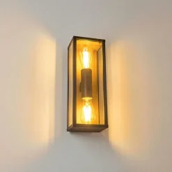 hofstein Applique murale d'extérieur Kiwalik Anthracite, 2 lumières