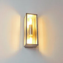 hofstein Applique murale d'extérieur Kiwalik Argenté, 2 lumières