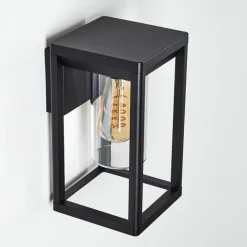 Lampes Vintages & Rétros-hofstein Applique murale d'extérieur Baoshan Noir, 1 lumière