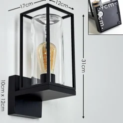 hofstein Applique murale d'extérieur Palanga Noir, 1 lumière