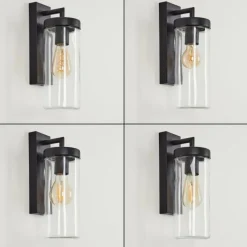 hofstein Applique murale d'extérieur Alegcirasn Noir, 1 lumière