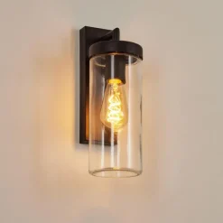 hofstein Applique murale d'extérieur Alegcirasn Noir, 1 lumière