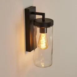 hofstein Applique murale d'extérieur Alegcirasn Noir, 1 lumière