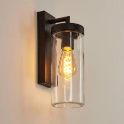 hofstein Applique murale d'extérieur Alegcirasn Noir, 1 lumière