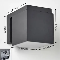 hofstein Applique murale d'extérieur Swanek LED Anthracite, 1 lumière