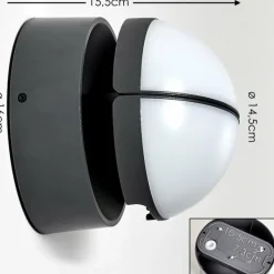 hofstein Applique murale d'extérieur Alghero LED Anthracite, 2 lumières