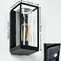 hofstein Applique murale d'extérieur Palanga Noir, 1 lumière