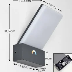 hofstein Applique murale d'extérieur Heraklion LED Anthracite, 1 lumière