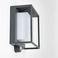 hofstein Applique murale d'extérieur Lansing LED Anthracite, 1 lumière, Détecteur de mouvement