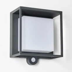 hofstein Applique murale d'extérieur Lansing LED Anthracite, 1 lumière, Détecteur de mouvement