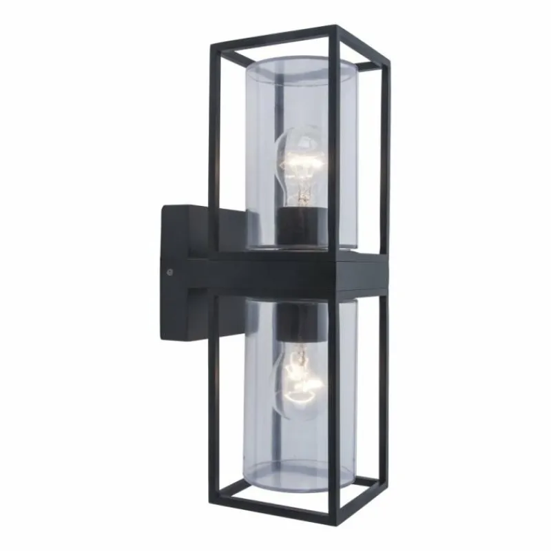 Luminaires Lutec Applique murale d'extérieur Lutec Flair Anthracite, 2 lumières