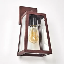 Lampes Vintages & Rétros-hofstein Applique murale d'extérieur Zakopane Rouille, Noir, 1 lumière