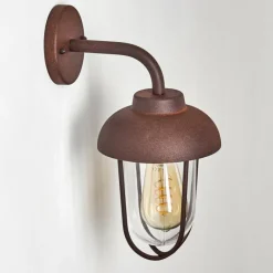 Lampes Vintages & Rétros-hofstein Applique murale d'extérieur Poznan Rouille, 1 lumière