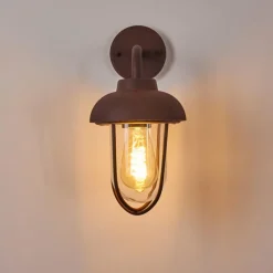 Lampes Vintages & Rétros-hofstein Applique murale d'extérieur Poznan Rouille, 1 lumière