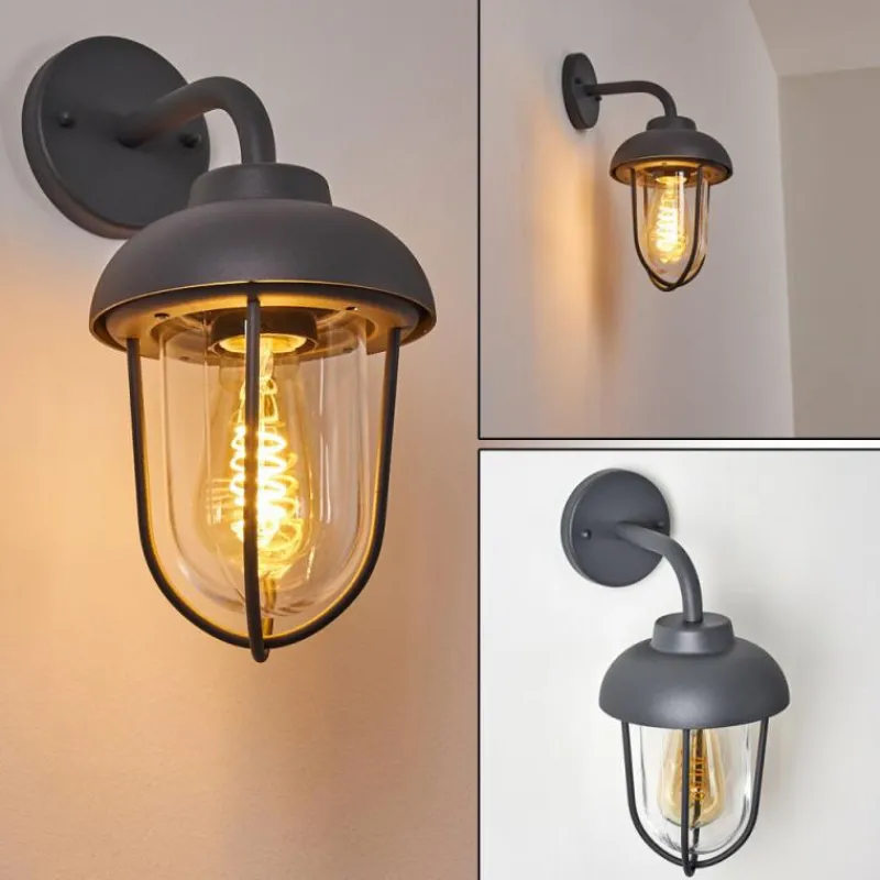 Luminaires Rustiques-hofstein Applique murale d'extérieur Poznan Gris, 1 lumière