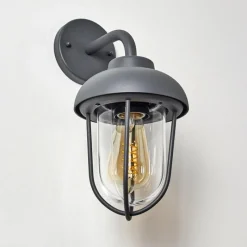 Luminaires Rustiques-hofstein Applique murale d'extérieur Poznan Gris, 1 lumière