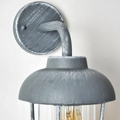 Lampes Vintages & Rétros-hofstein Applique murale d'extérieur Poznan Gris, Blanc, 40 lumières