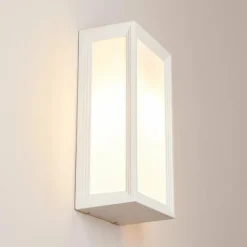 hofstein Applique murale d'extérieur Montreux LED Aluminium, Blanc, 1 lumière