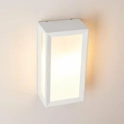 hofstein Applique murale d'extérieur Montreux LED Aluminium, Blanc, 1 lumière
