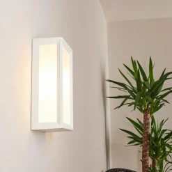 hofstein Applique murale d'extérieur Montreux LED Aluminium, Blanc, 1 lumière