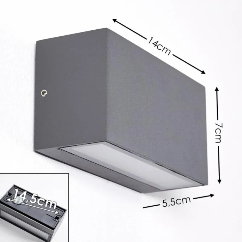 hofstein Applique murale d'extérieur Duluth LED Anthracite, 1 lumière