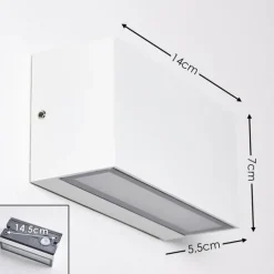 hofstein Applique murale d'extérieur Duluth LED Blanc, 1 lumière