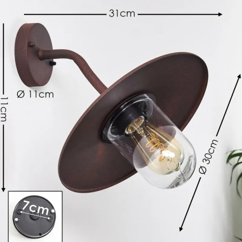 hofstein Applique murale d'extérieur Mijas Rouille, 1 lumière