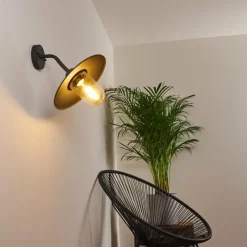 Lampes Vintages & Rétros-hofstein Applique murale d'extérieur Mijas Anthracite, 1 lumière