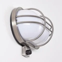 hofstein Applique murale d'extérieur Belmopan Acier inoxydable, 1 lumière, Détecteur de mouvement