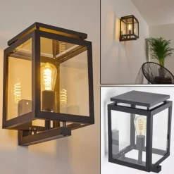 Luminaires Rustiques-hofstein Applique murale d'extérieur Greensboro Noir, 1 lumière