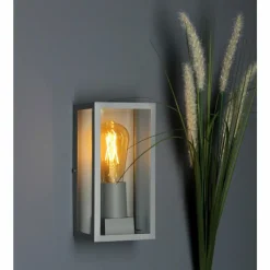 Luminaires Lutec Applique murale d'extérieur Lutec Mondrian Argenté, 1 lumière