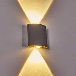 hofstein Applique murale d'extérieur Abaiang LED Gris, 1 lumière