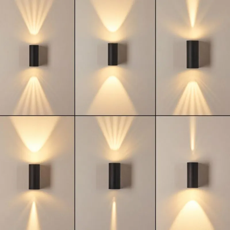 hofstein Applique murale d'extérieur Komoren LED Noir, 2 lumières