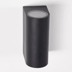 hofstein Applique murale d'extérieur Komoren LED Noir, 2 lumières