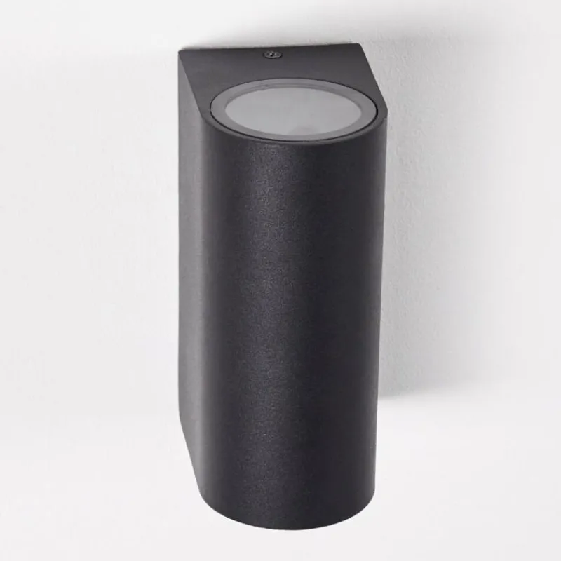 hofstein Applique murale d'extérieur Komoren LED Noir, 2 lumières