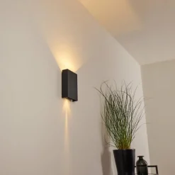 hofstein Applique murale d'extérieur Benin LED Noir, 2 lumières