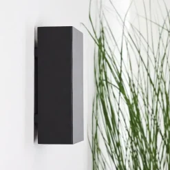 hofstein Applique murale d'extérieur Benin LED Noir, 2 lumières