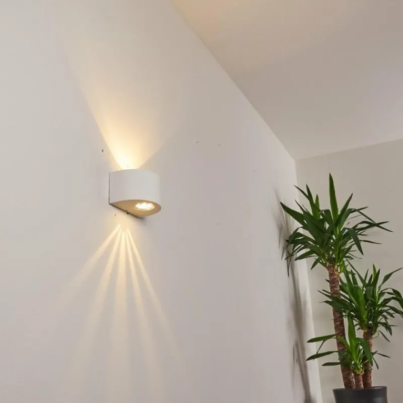 hofstein Applique murale d'extérieur Windhoek LED Blanc, 2 lumières