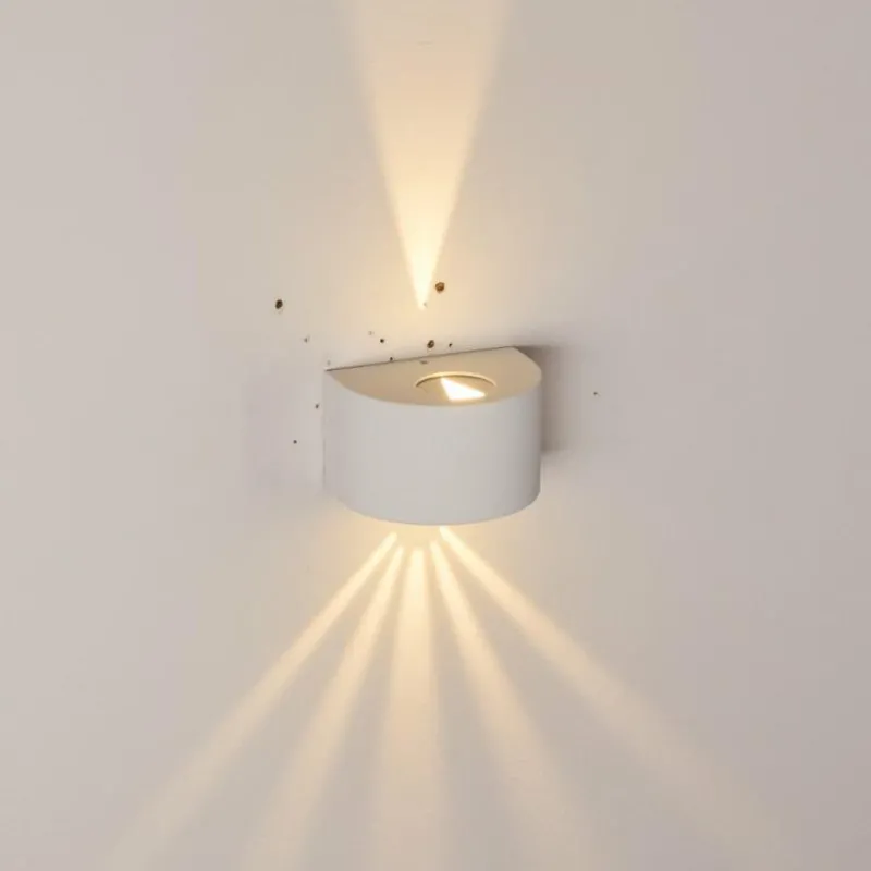 hofstein Applique murale d'extérieur Windhoek LED Blanc, 2 lumières