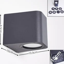 hofstein Applique murale d'extérieur Maputo LED Anthracite, 2 lumières