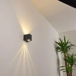 hofstein Applique murale d'extérieur Maputo LED Anthracite, 2 lumières