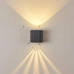 hofstein Applique murale d'extérieur Maputo LED Anthracite, 2 lumières