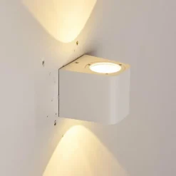 hofstein Applique murale d'extérieur Maputo LED Blanc, 2 lumières