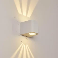 hofstein Applique murale d'extérieur Maputo LED Blanc, 2 lumières