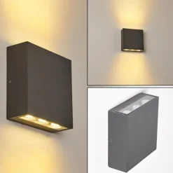 hofstein Applique murale d'extérieur Tinglev LED Anthracite, 1 lumière