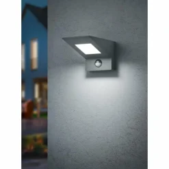 Luminaires Trio Applique murale d'extérieur Trio Nelson LED Anthracite, 1 lumière, Détecteur de mouvement